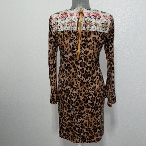 Anthropologie Uncle Frank Leopard Print/Tapestry Mini‎ Dress Small - Picture 4 of 4